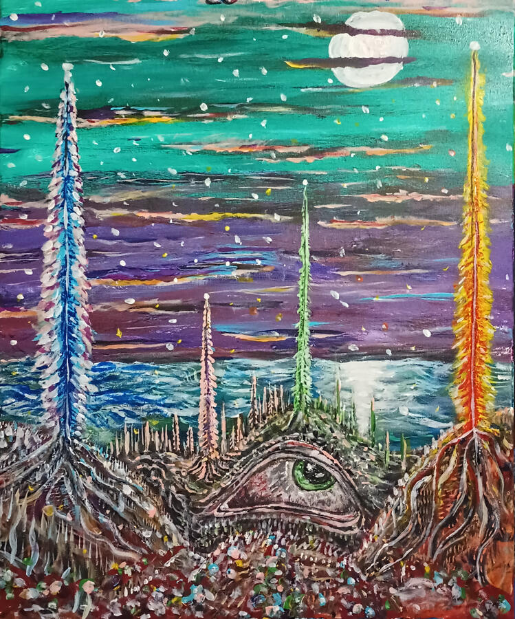 Watcher, 18x24" Watcher, 18x24"