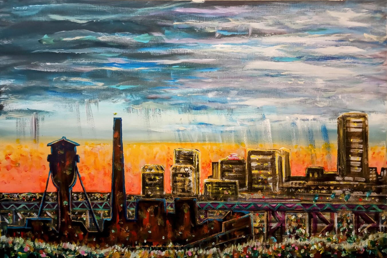 Church Hill RVA Springtime, 3x2' Church Hill RVA Springtime, 3x2'