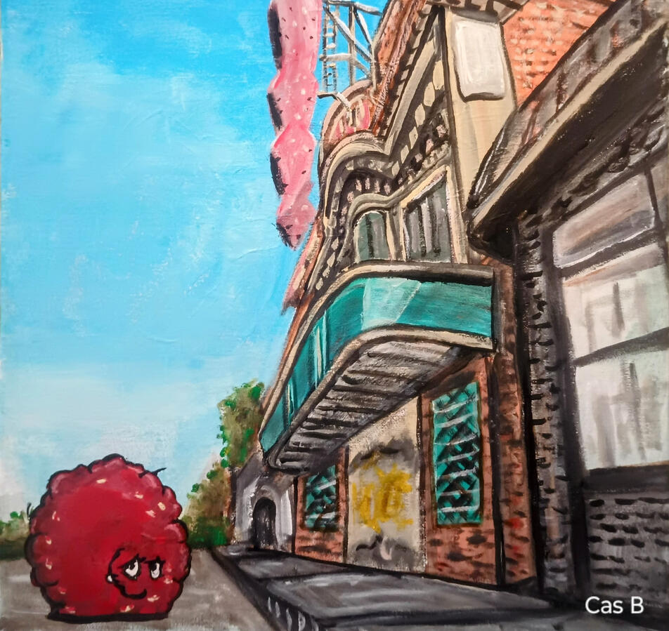Brooklyn Park Blvd Meatwad, 16" x 20" Acrylics on Canvas Brooklyn Park Blvd Meatwad, 16" x 20" Acrylics on Canvas